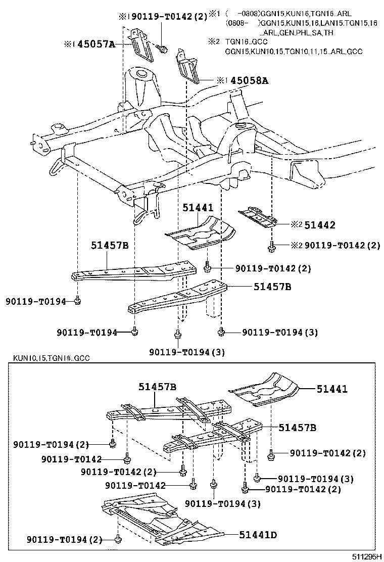  HILUX |  SUSPENSION CROSSMEMBER UNDER COVER