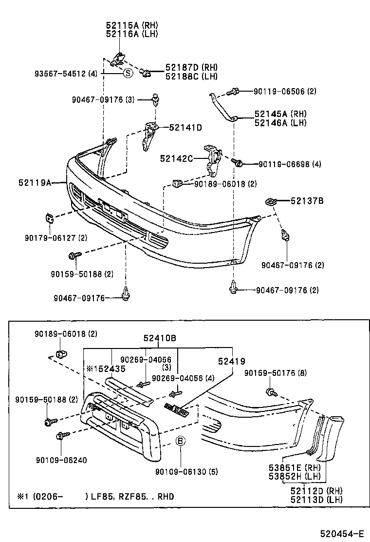  T U V |  FRONT BUMPER BUMPER STAY