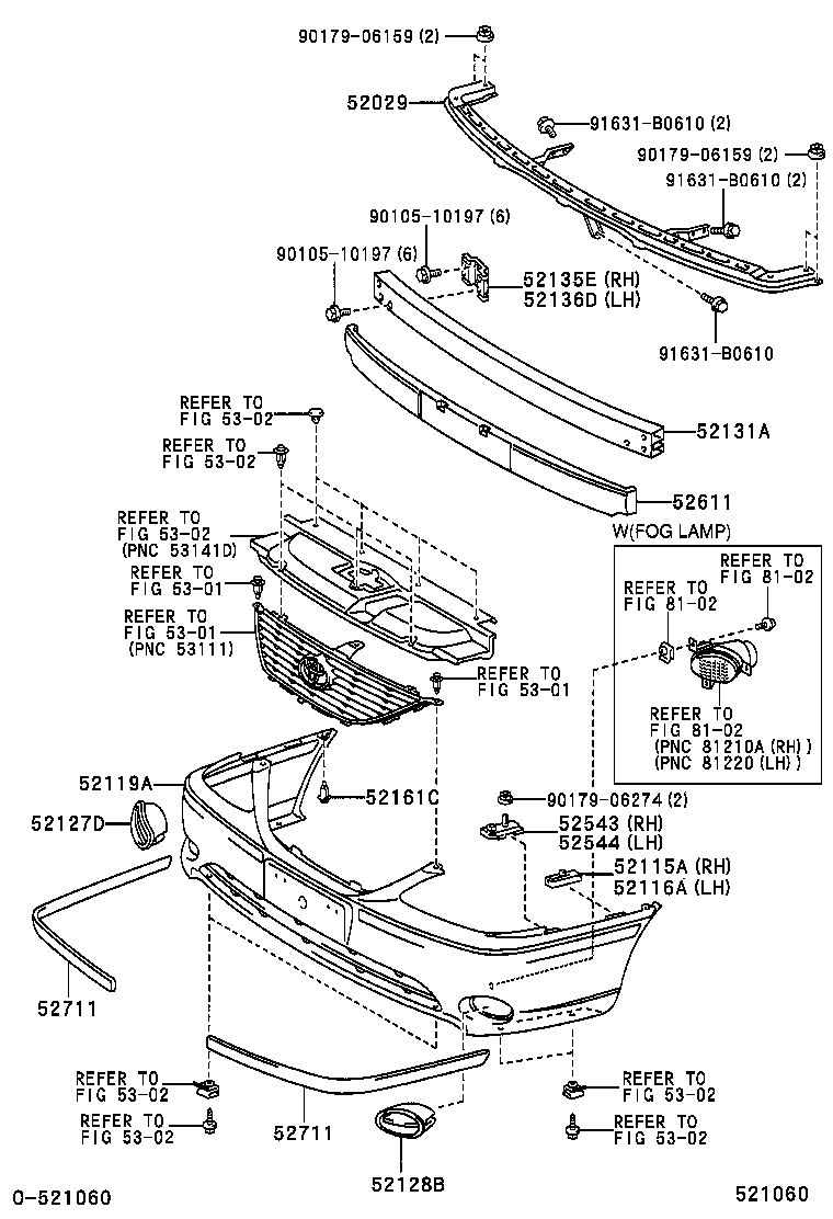  AVALON |  FRONT BUMPER BUMPER STAY