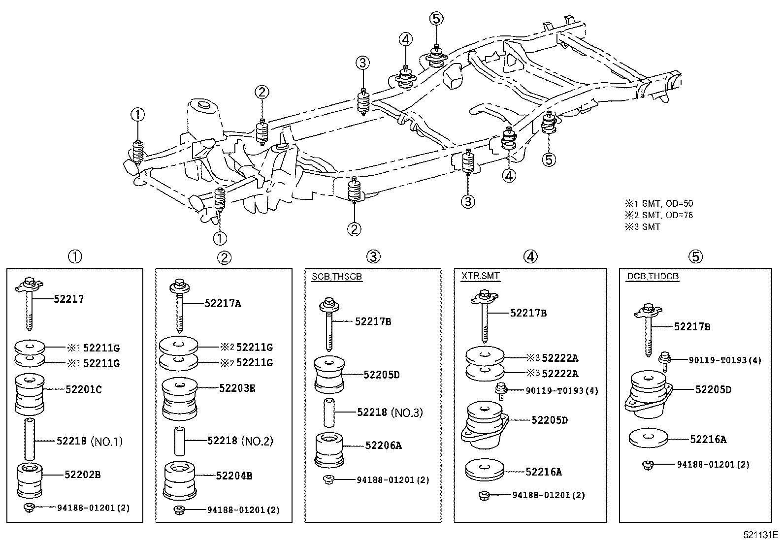  HILUX |  CAB MOUNTING BODY MOUNTING