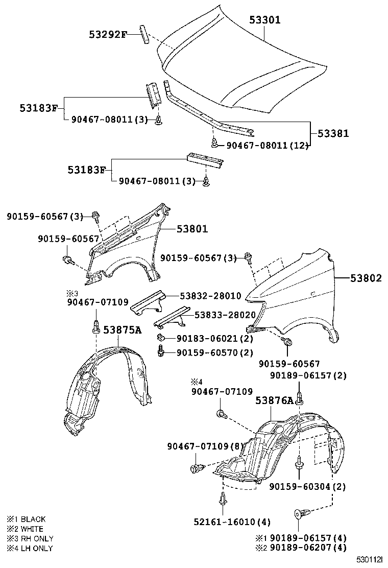  TOWNACE LITEACE |  HOOD FRONT FENDER
