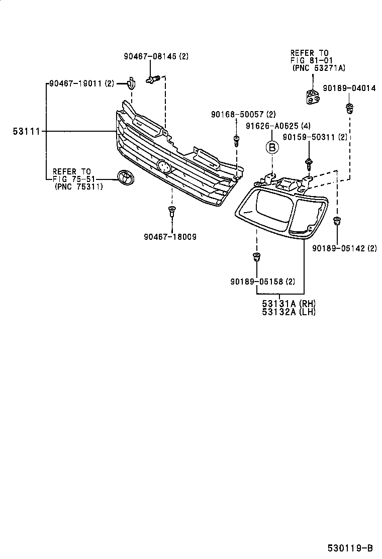  TOWNACE LITEACE |  RADIATOR GRILLE