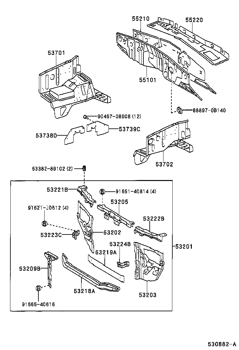  QUALIS |  FRONT FENDER APRON DASH PANEL