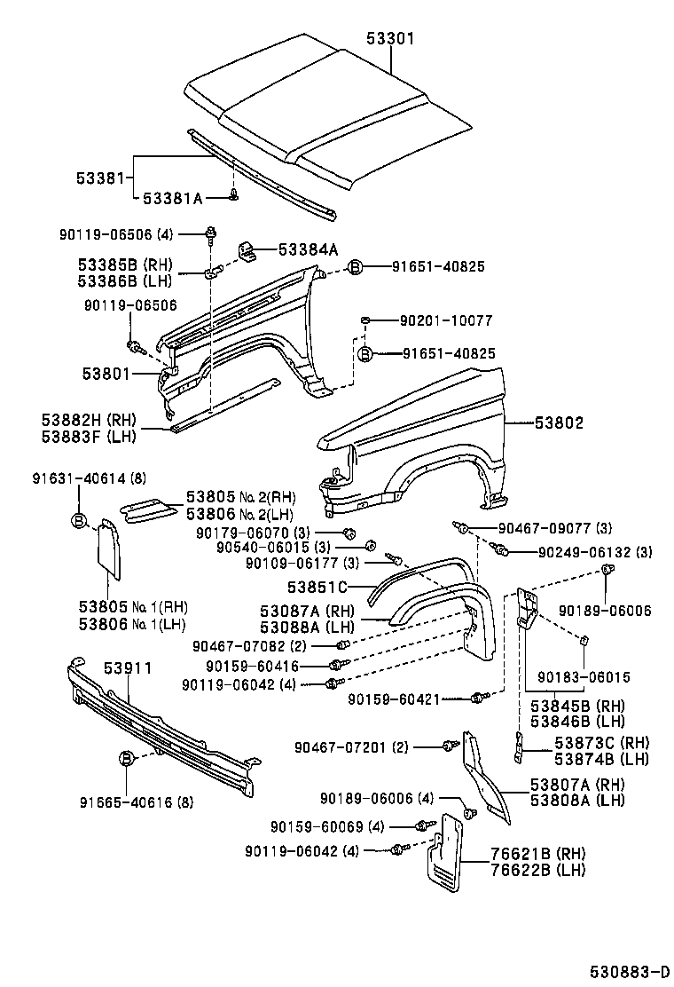  QUALIS |  HOOD FRONT FENDER