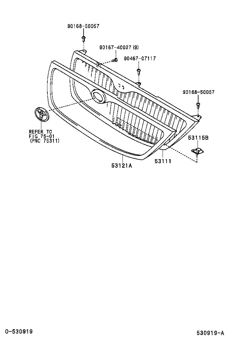  AVALON |  RADIATOR GRILLE
