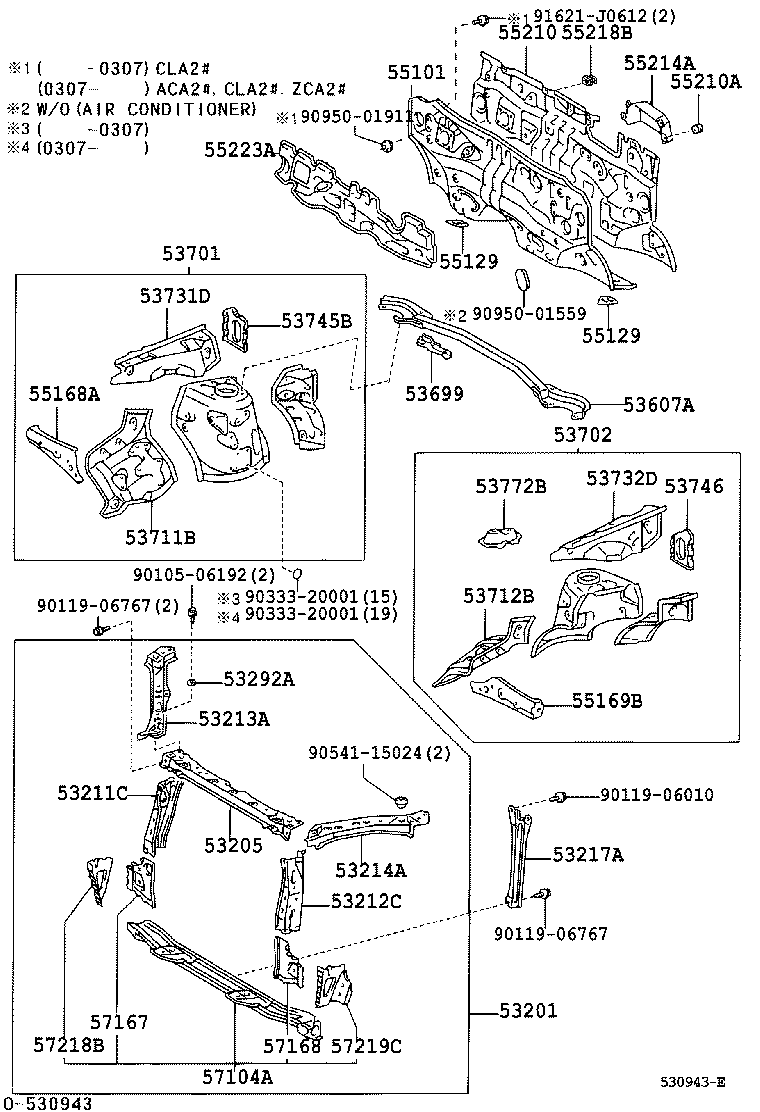  RAV4 |  FRONT FENDER APRON DASH PANEL