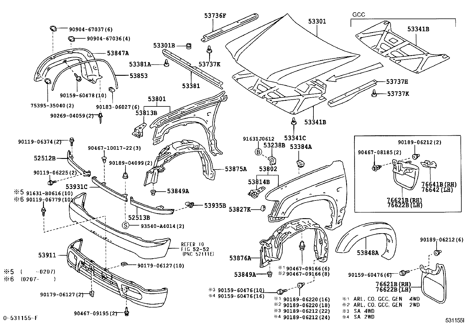  HILUX |  HOOD FRONT FENDER