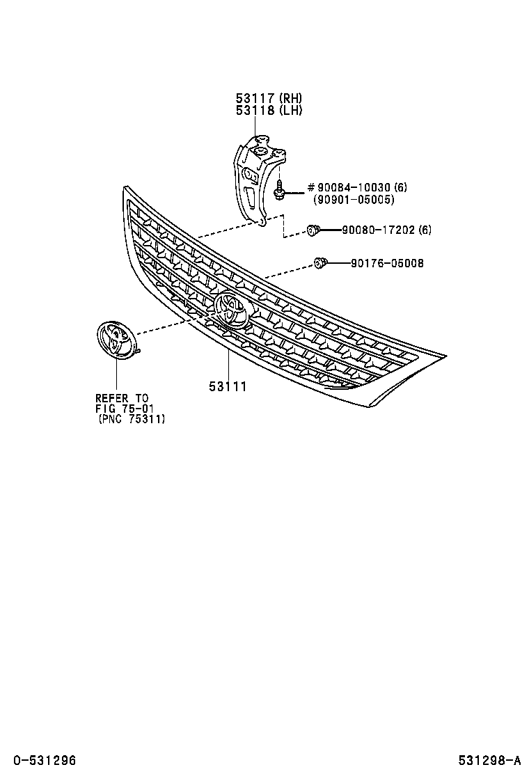  AVALON |  RADIATOR GRILLE