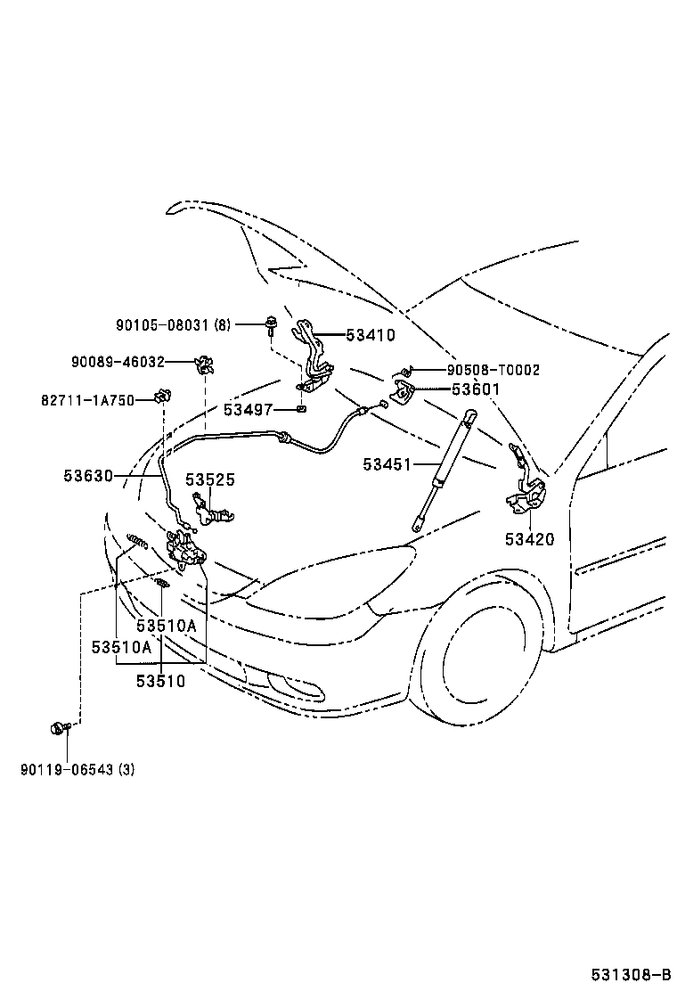  CAMRY AUSTRALIA |  HOOD LOCK HINGE