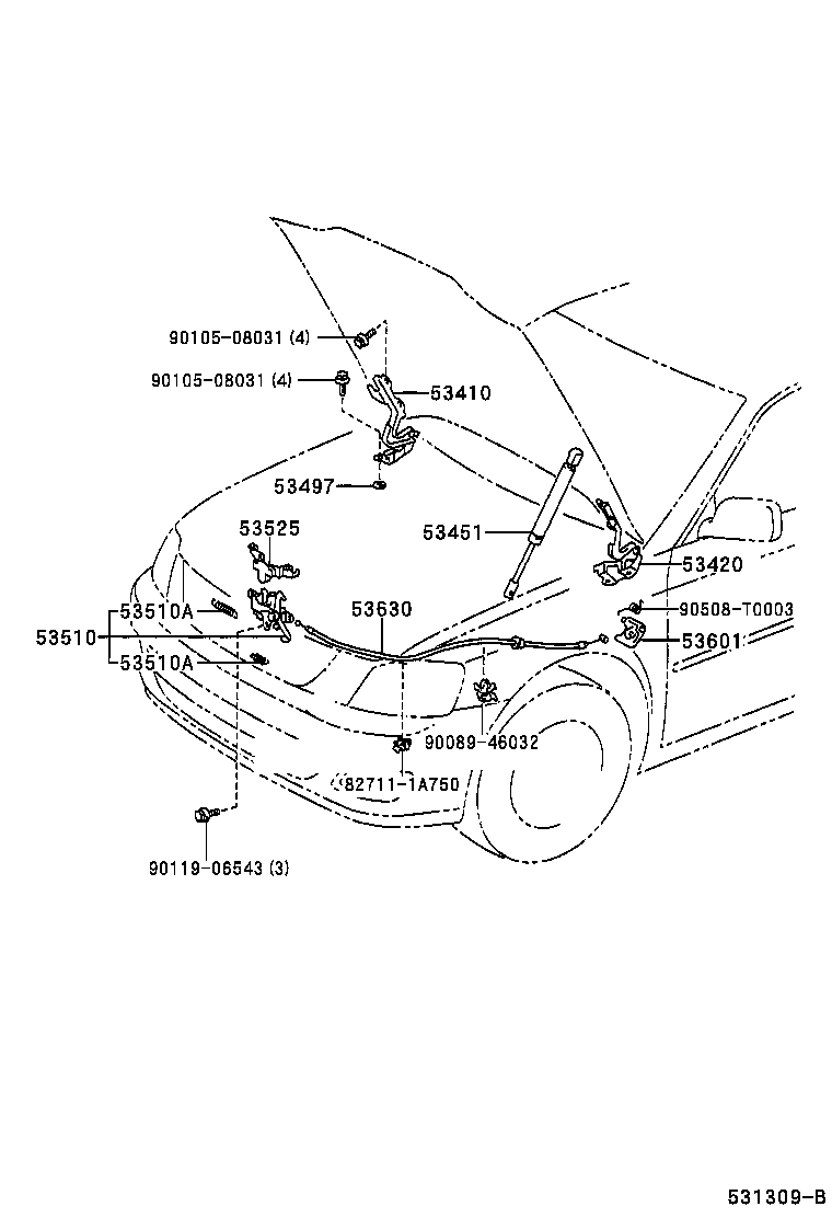  CAMRY AUSTRALIA |  HOOD LOCK HINGE