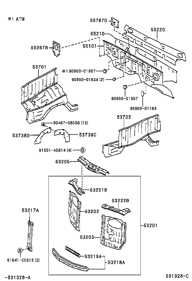  T U V |  FRONT FENDER APRON DASH PANEL