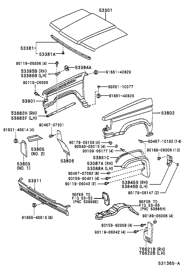  QUALIS |  HOOD FRONT FENDER