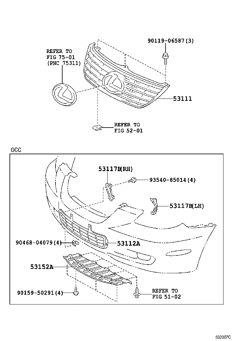  SC430 |  RADIATOR GRILLE