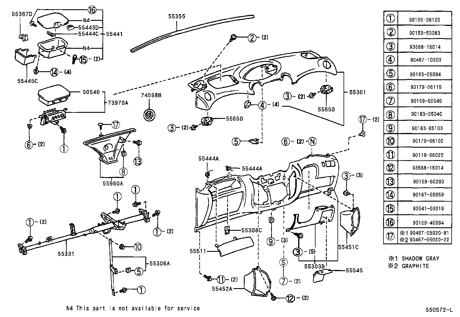  YARIS ECHO 4D |  INSTRUMENT PANEL GLOVE COMPARTMENT
