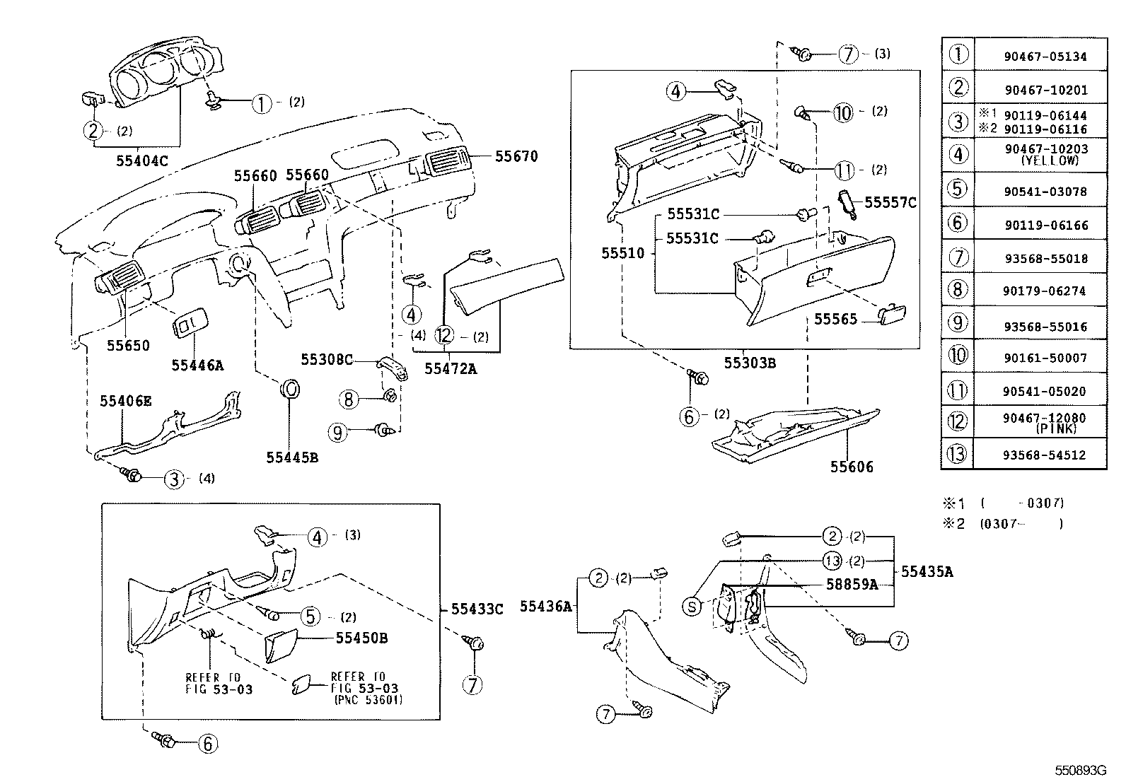  ES300 |  INSTRUMENT PANEL GLOVE COMPARTMENT