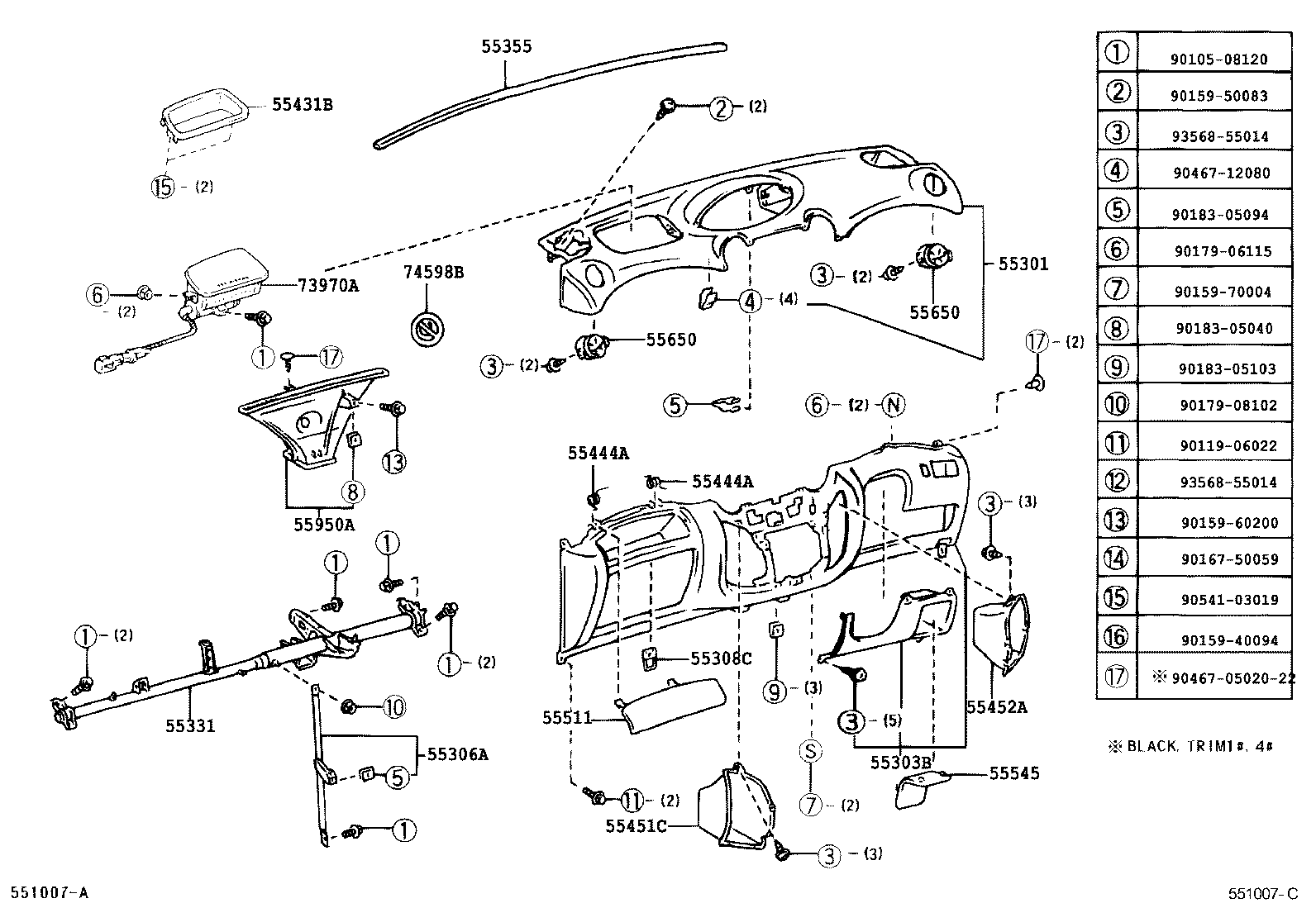  YARIS ECHO 4D |  INSTRUMENT PANEL GLOVE COMPARTMENT