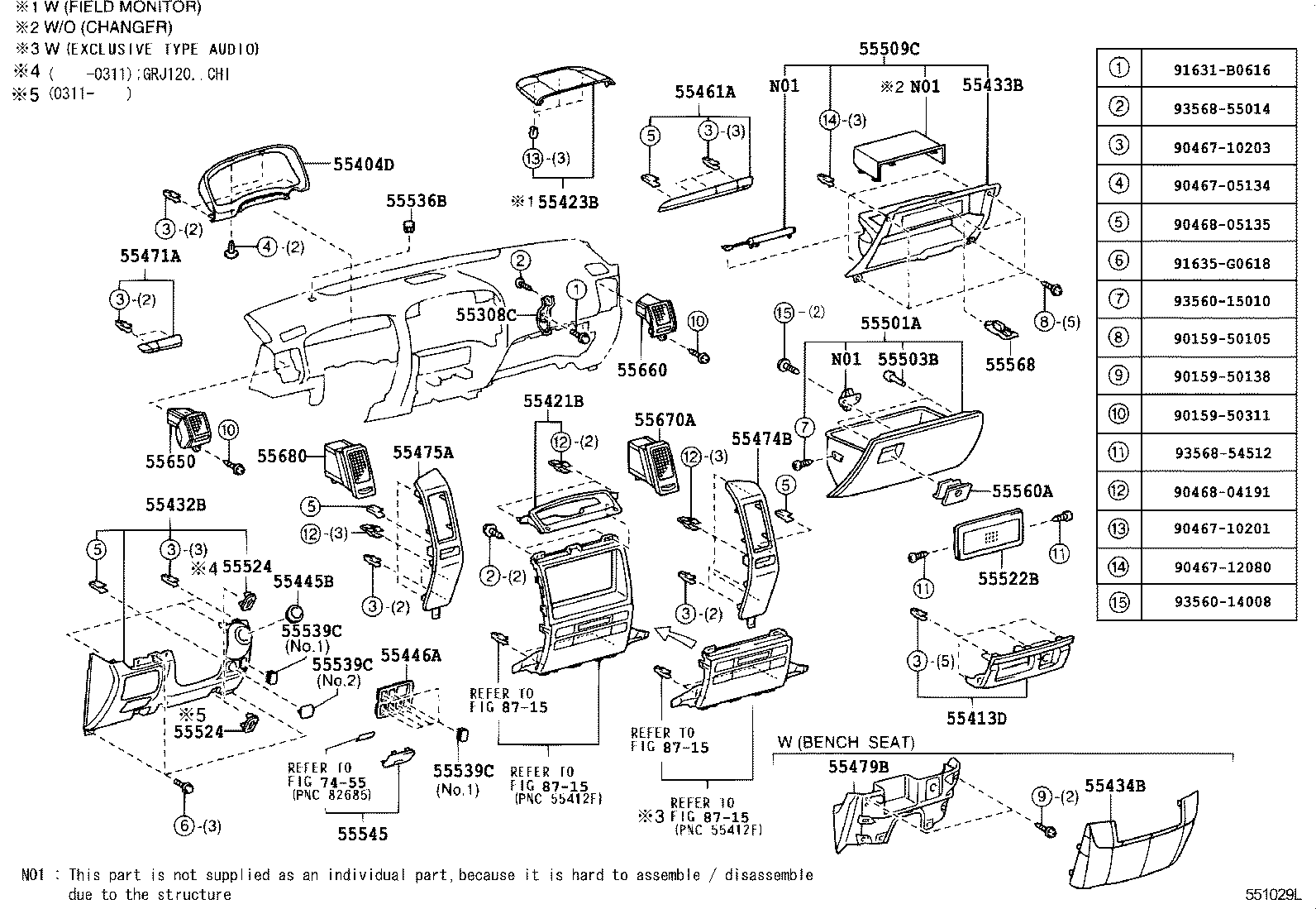  LAND CRUISER PRADO |  INSTRUMENT PANEL GLOVE COMPARTMENT