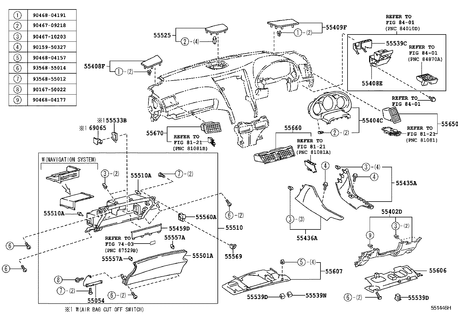 GS30 35 43 460 |  INSTRUMENT PANEL GLOVE COMPARTMENT