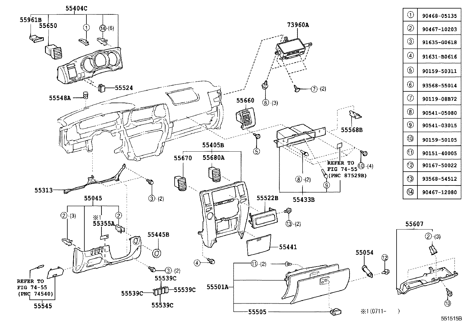  4RUNNER |  INSTRUMENT PANEL GLOVE COMPARTMENT