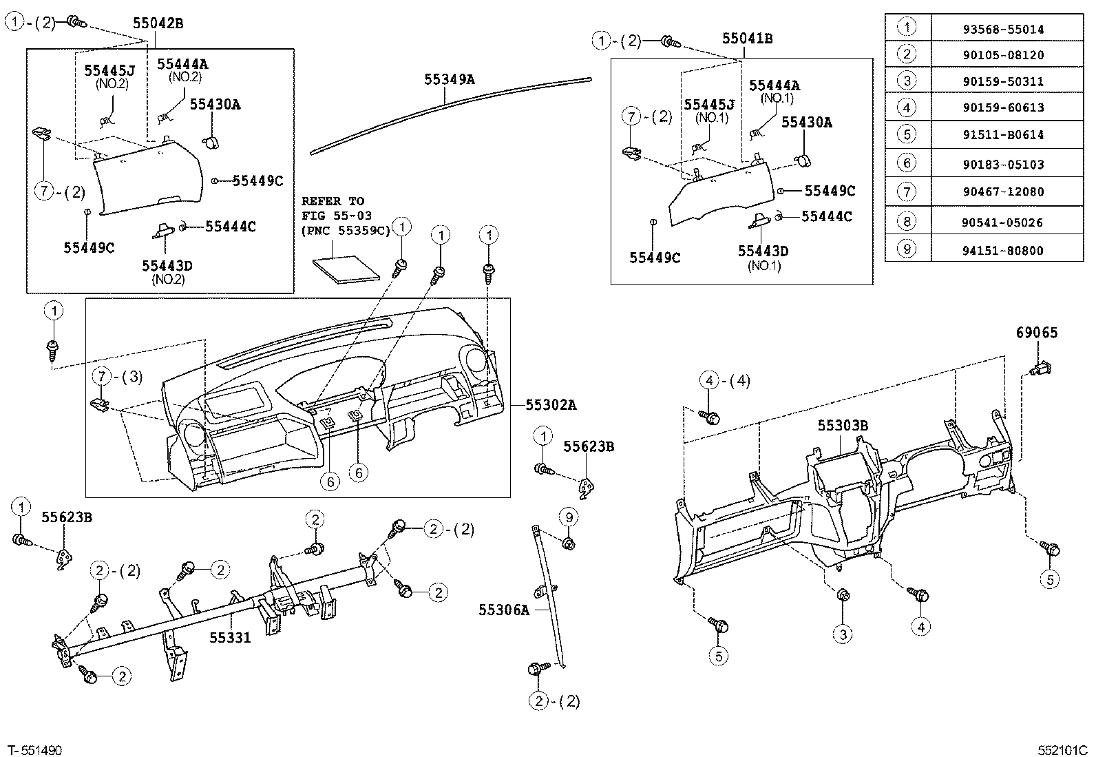  YARIS |  INSTRUMENT PANEL GLOVE COMPARTMENT