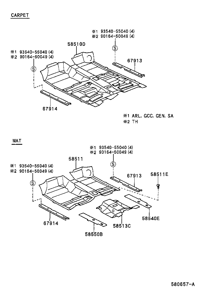  HILUX |  FLOOR MAT SILENCER PAD