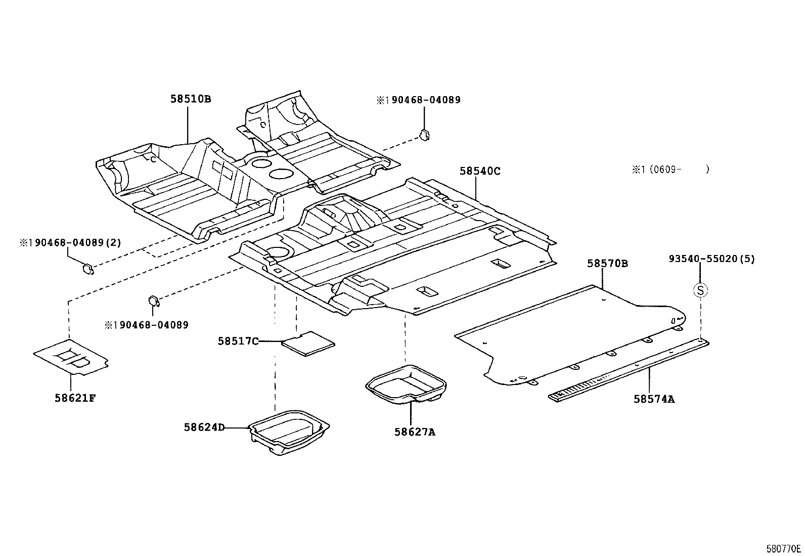  LAND CRUISER 100 105 |  FLOOR MAT SILENCER PAD