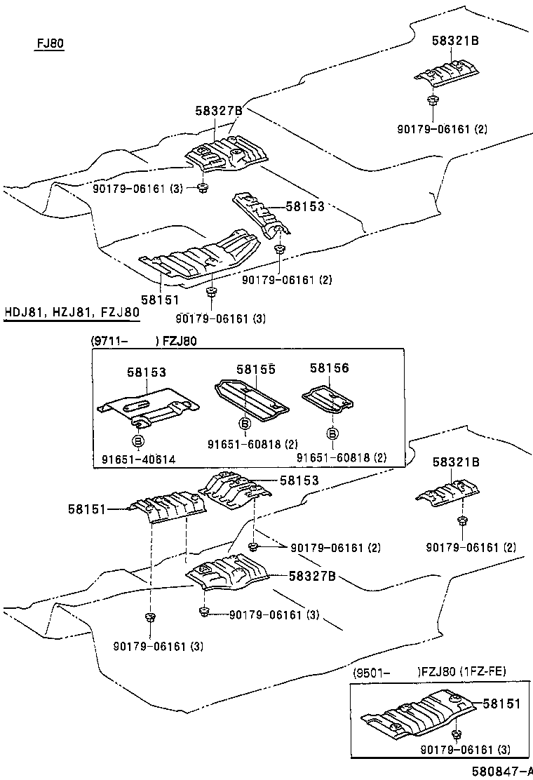  LAND CRUISER 80 |  FLOOR INSULATOR