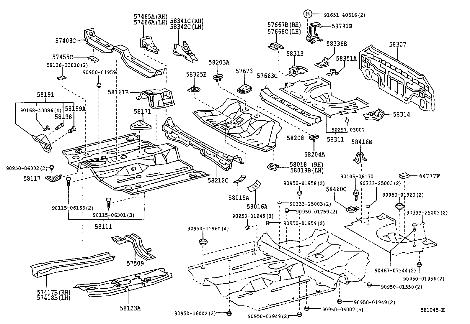  CELICA |  FLOOR PAN LOWER BACK PANEL