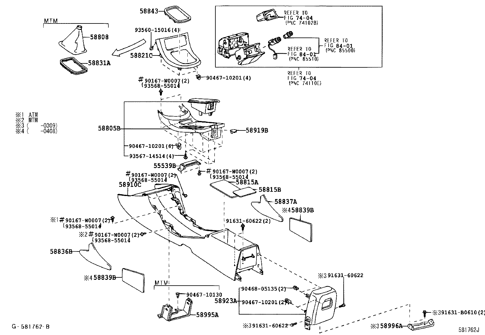  AVENSIS |  CONSOLE BOX BRACKET