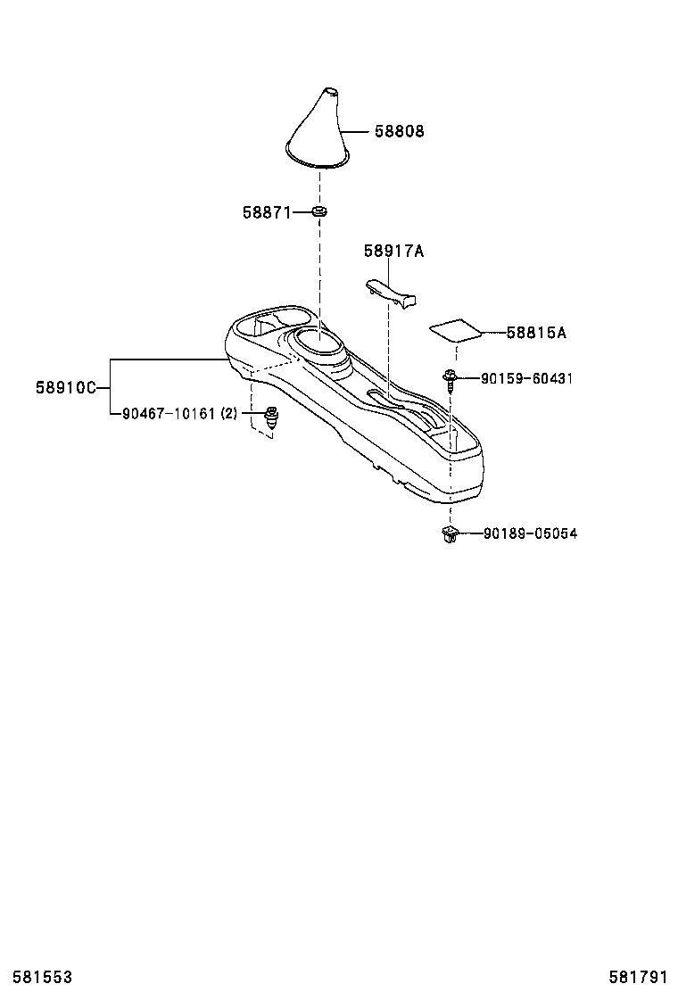  TOYOTA XA |  CONSOLE BOX BRACKET