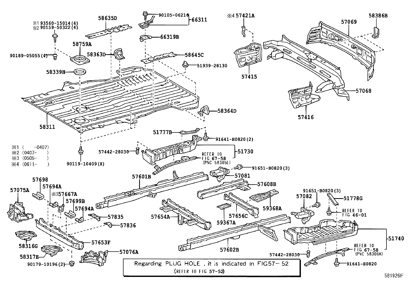  ALPHARD |  REAR FLOOR PANEL REAR FLOOR MEMBER