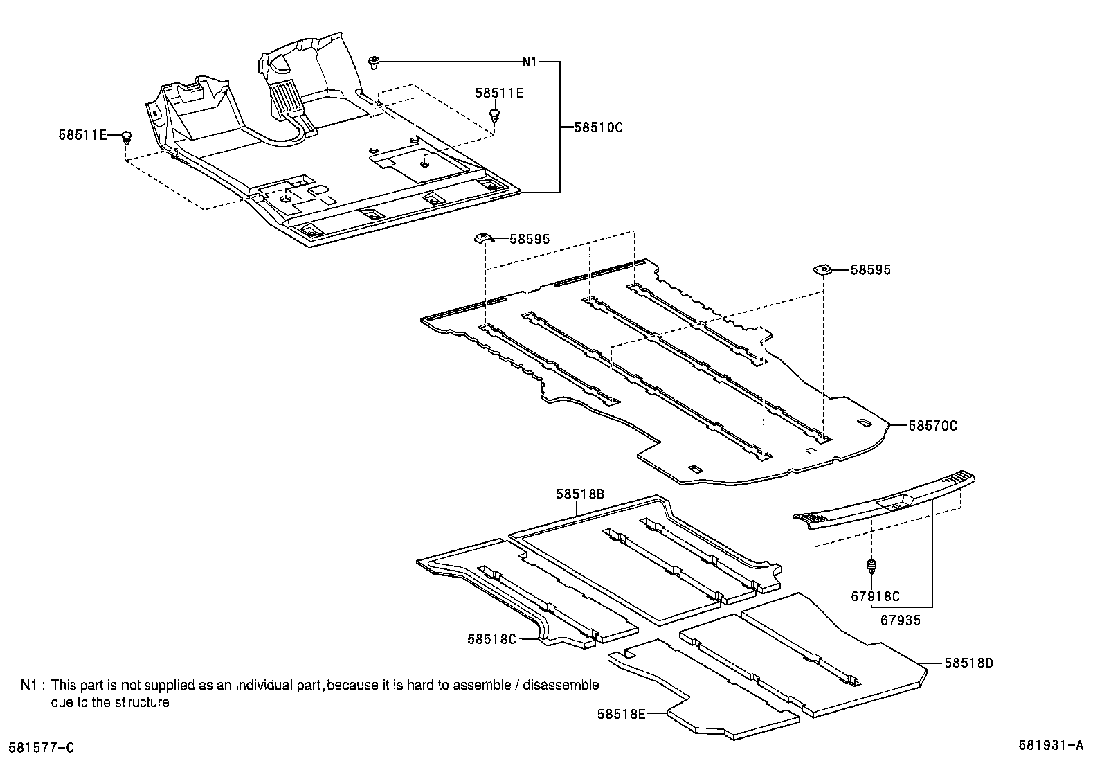  ALPHARD |  FLOOR MAT SILENCER PAD