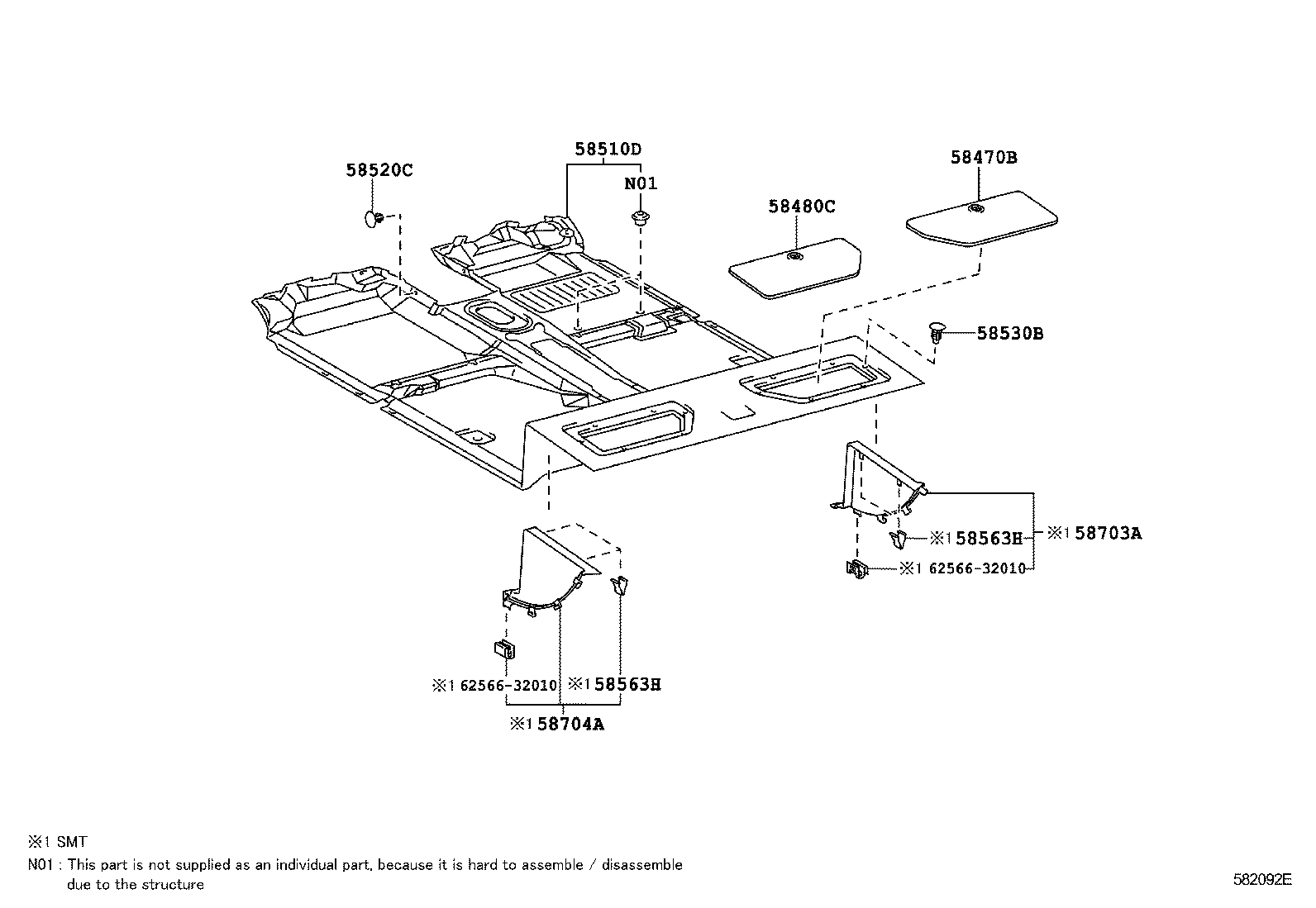  HILUX |  FLOOR MAT SILENCER PAD