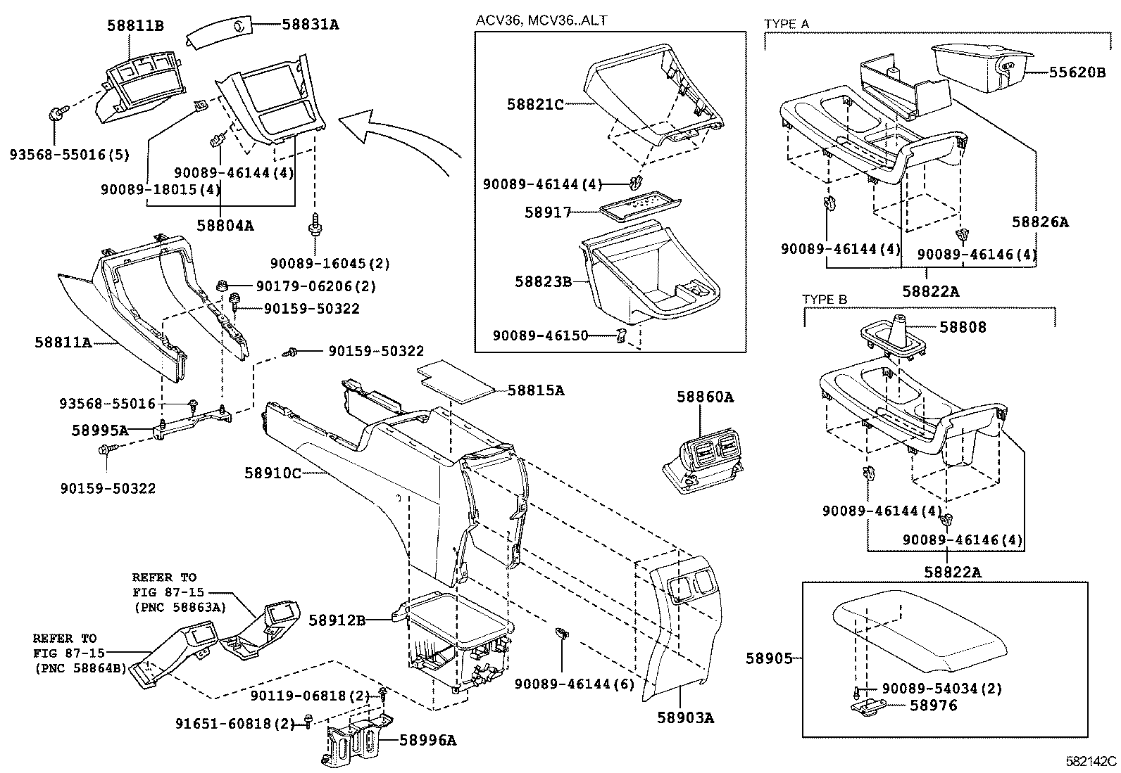  CAMRY AUSTRALIA |  CONSOLE BOX BRACKET