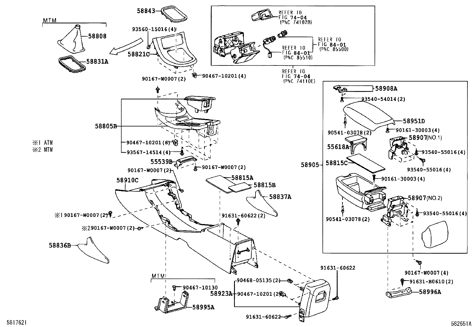  AVENSIS |  CONSOLE BOX BRACKET