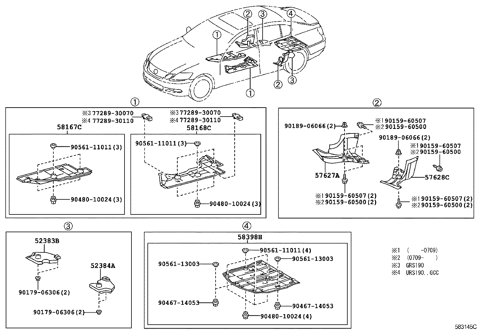  GS30 35 43 460 |  FLOOR PAN LOWER BACK PANEL