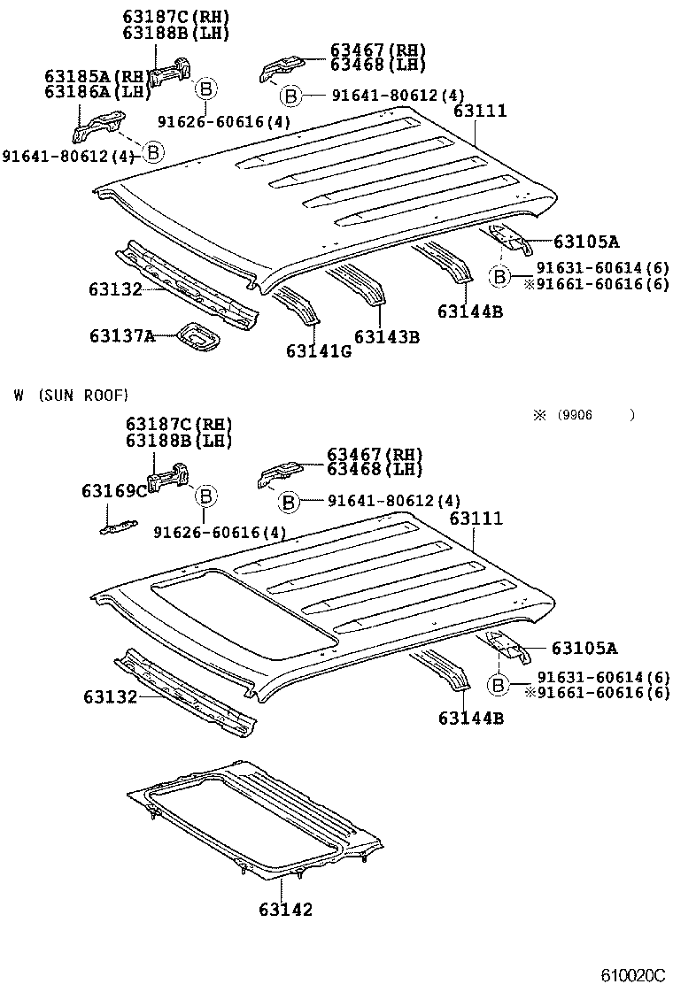  LAND CRUISER 90 |  ROOF PANEL BACK PANEL