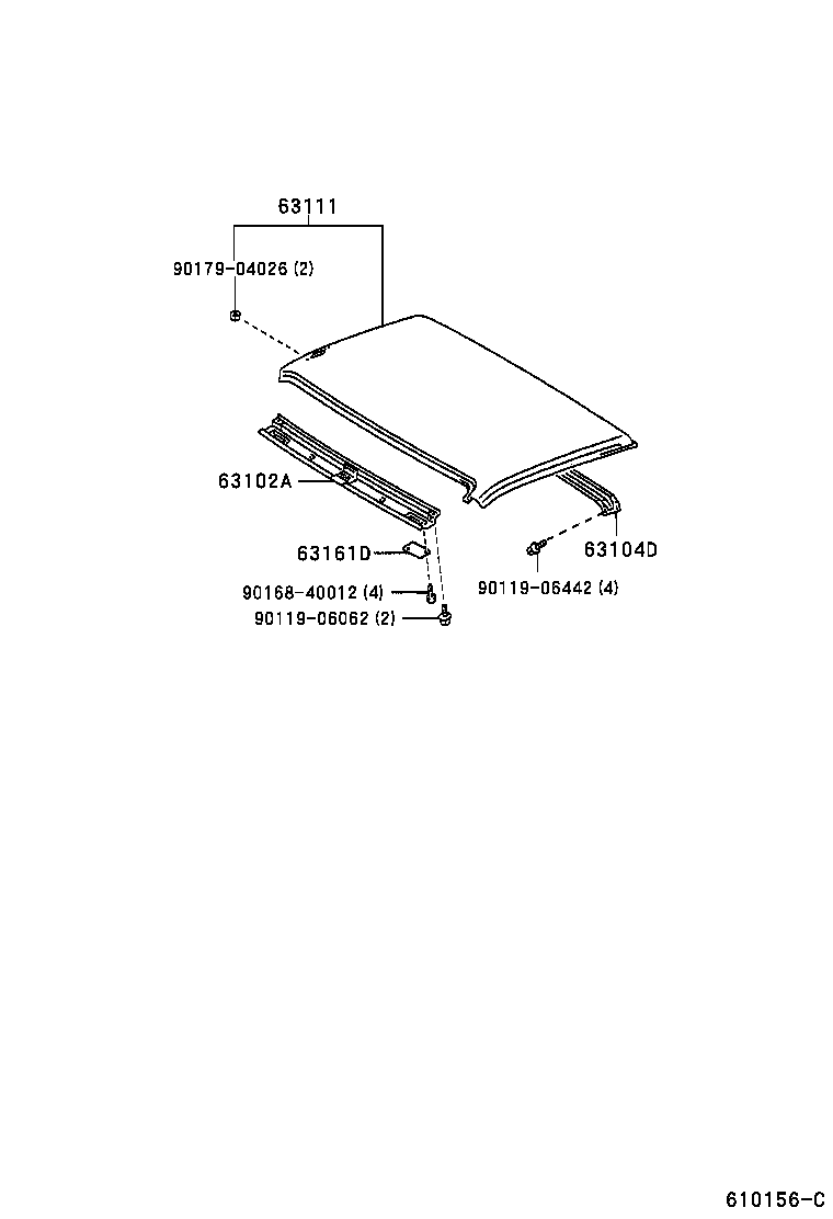  T U V |  ROOF PANEL BACK PANEL