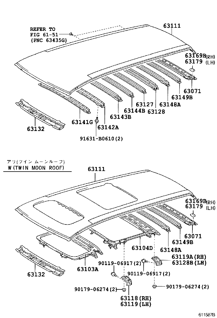  ALPHARD |  ROOF PANEL BACK PANEL