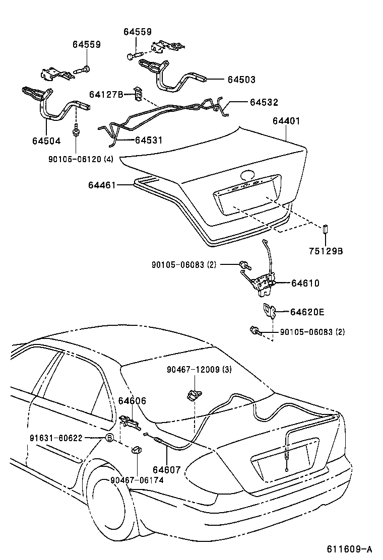  CAMRY AUSTRALIA |  LUGGAGE COMPARTMENT DOOR LOCK