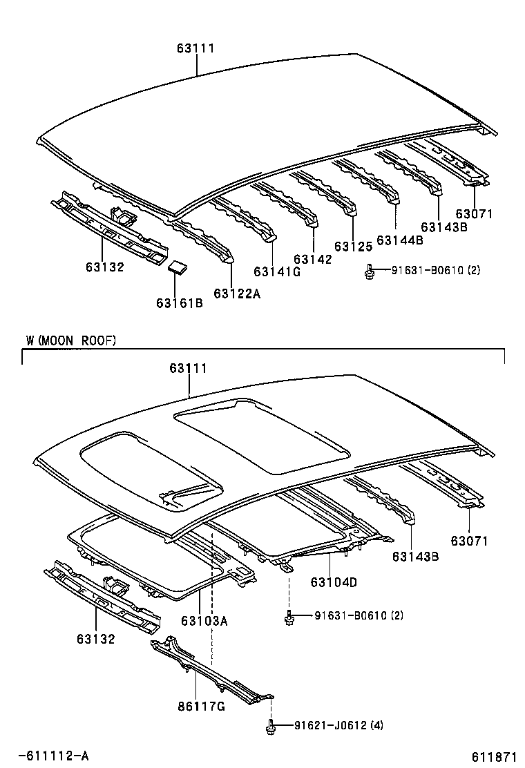  PREVIA TARAGO |  ROOF PANEL BACK PANEL