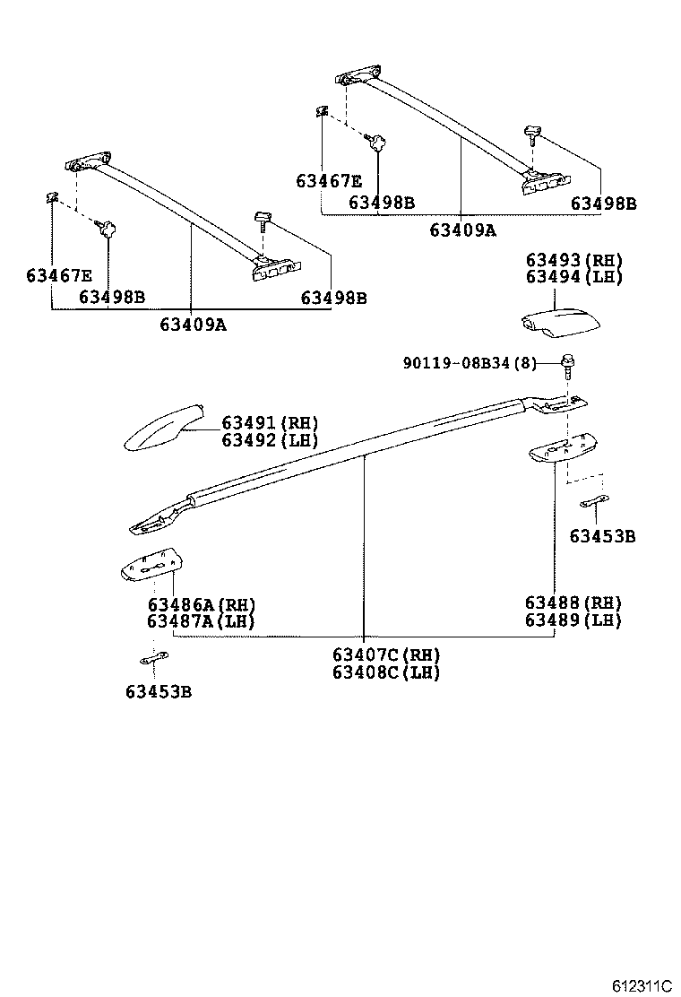  LX470 |  ROOF PANEL BACK PANEL
