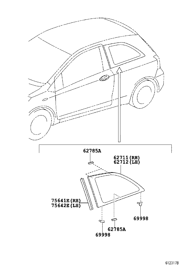  YARIS |  QUARTER WINDOW