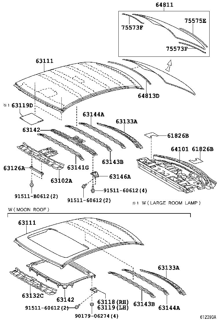  REIZ |  ROOF PANEL BACK WINDOW GLASS