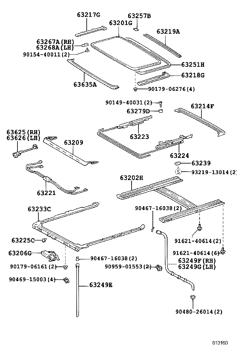  LAND CRUISER 100 105 |  ROOF PANEL BACK PANEL