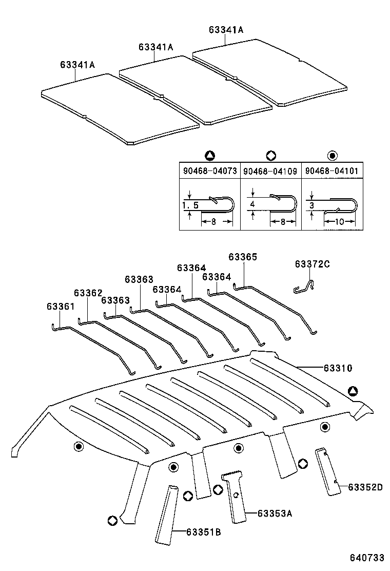  QUALIS |  ROOF HEADLINING SILENCER PAD