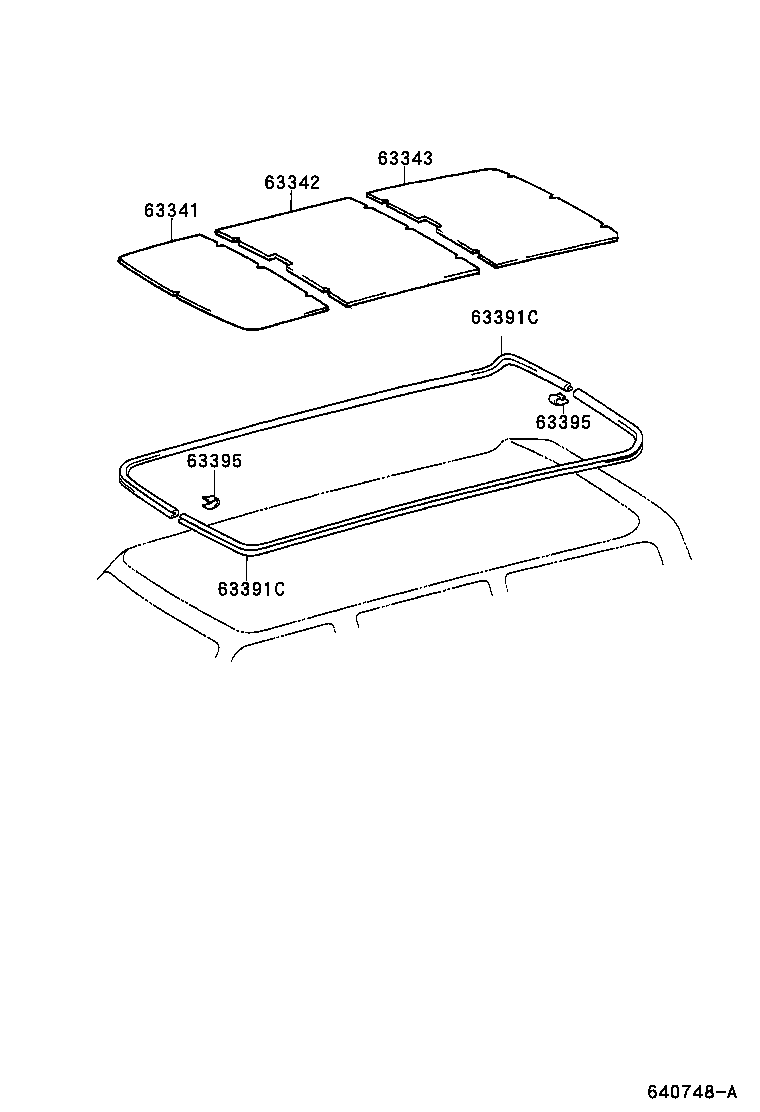  T U V |  ROOF HEADLINING SILENCER PAD