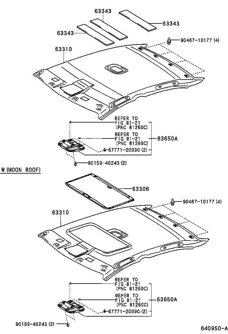  ES300 |  ROOF HEADLINING SILENCER PAD