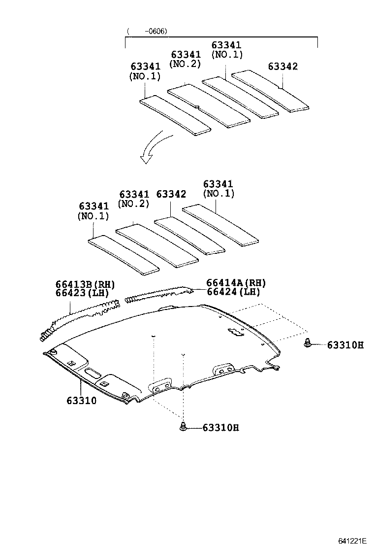  TOYOTA XA |  ROOF HEADLINING SILENCER PAD