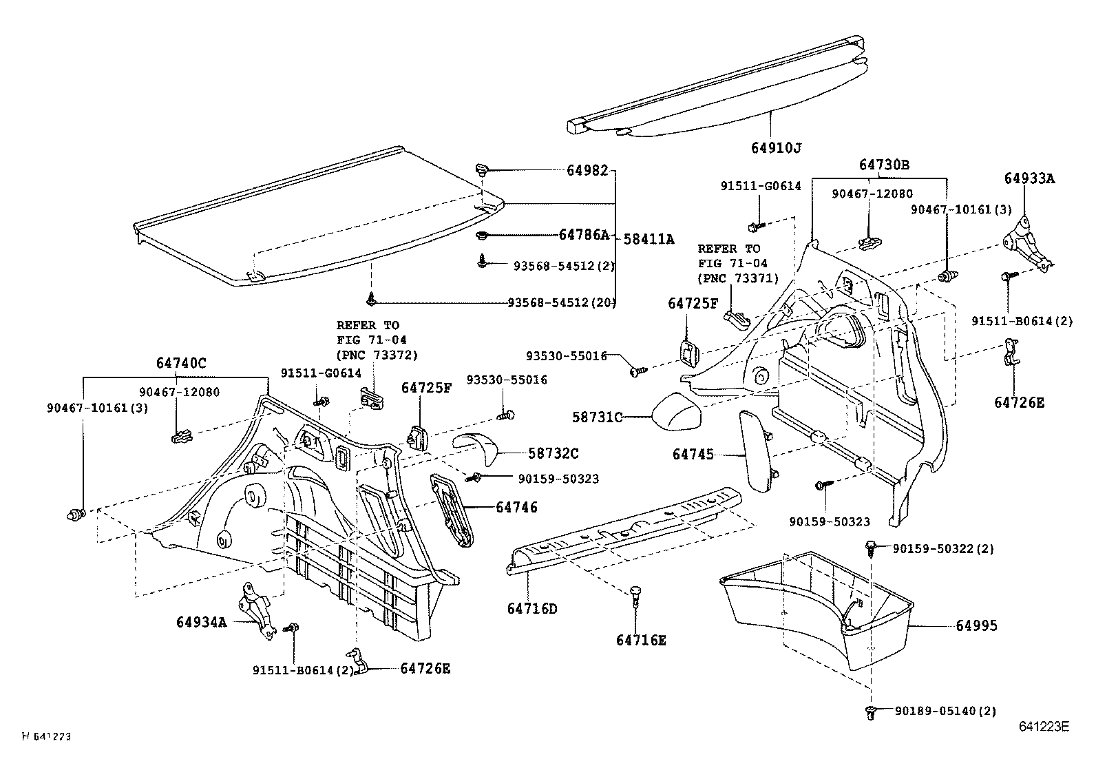  TOYOTA XA |  DECK BOARD DECK TRIM COVER